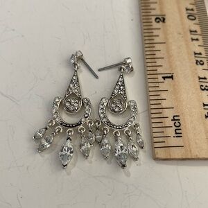 Monet Rhinestone chandelier earrings